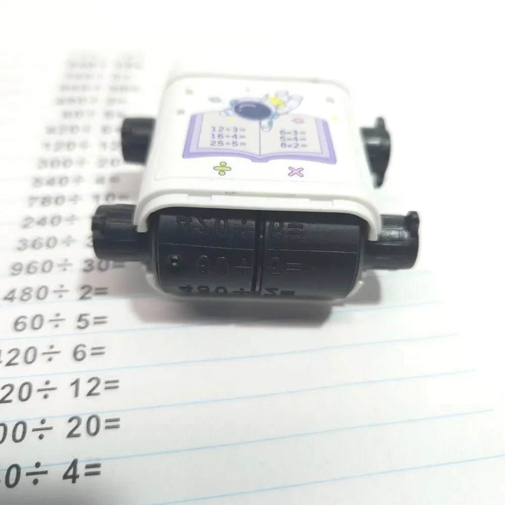 Astronaut Math Practice Roller Stamp White Plastic Rolling Wheel Learning Tool